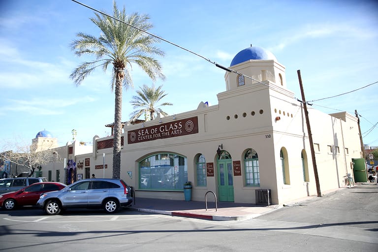Sea of Glass Center with palm trees