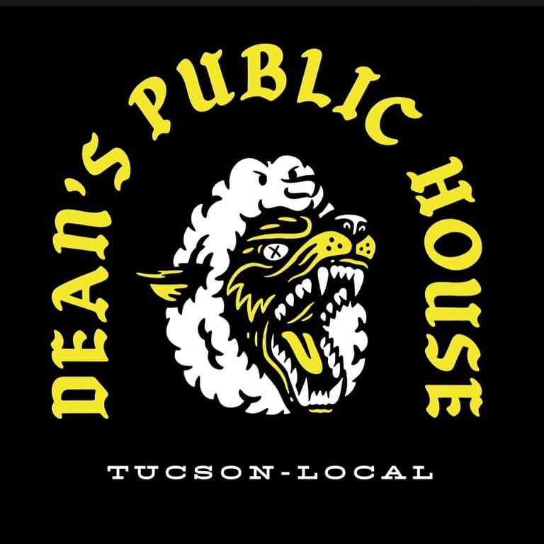Dean's Public House logo with a wolf